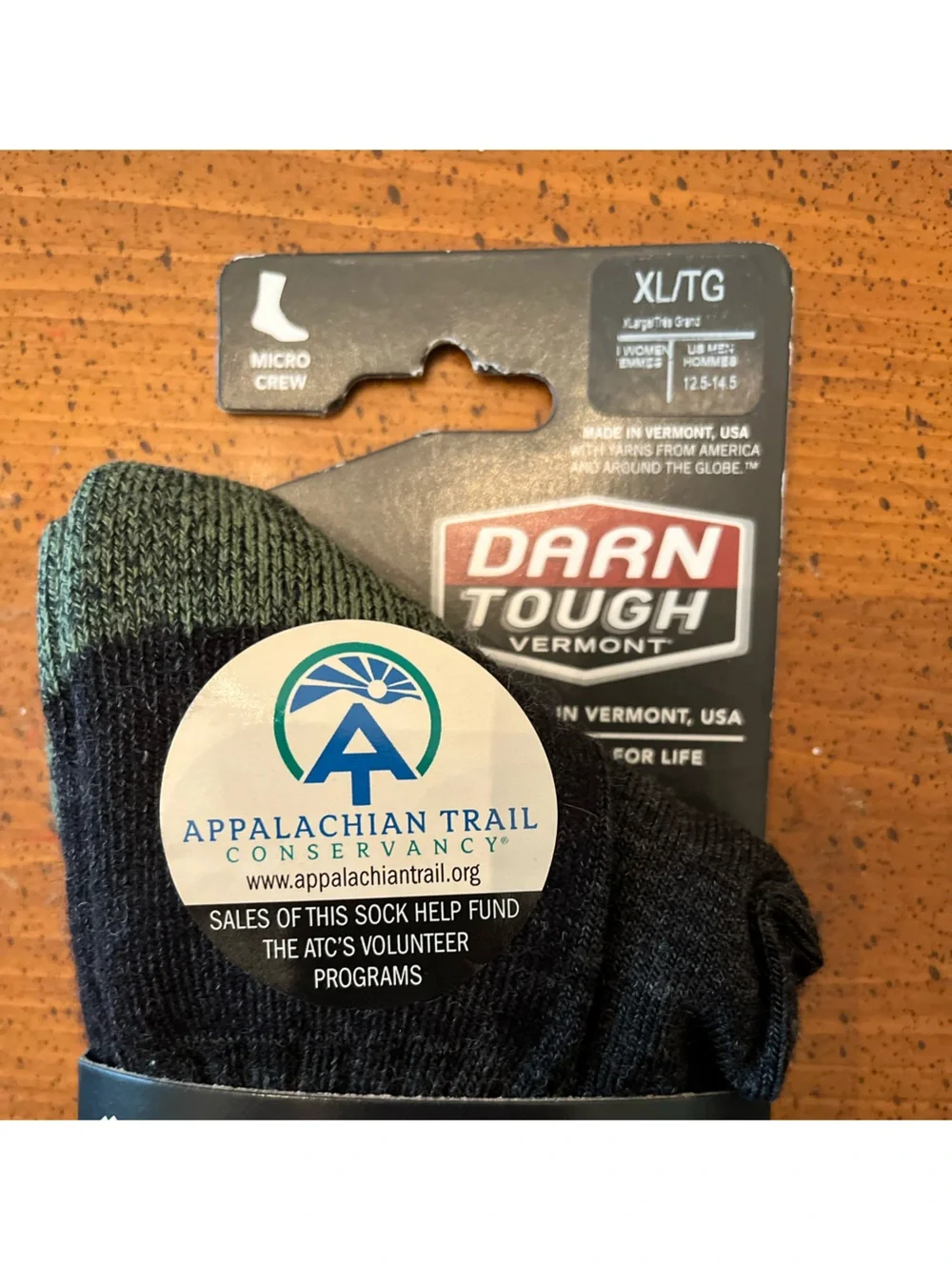 NEW Darn Tough HIKE/TREK Midweight Wool Micro Crew Sock XL